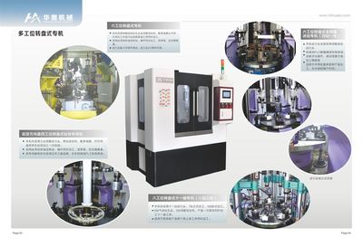 華奧機械四工位轉盤式鉆攻專用機將亮相2017玉環(huán)機床展